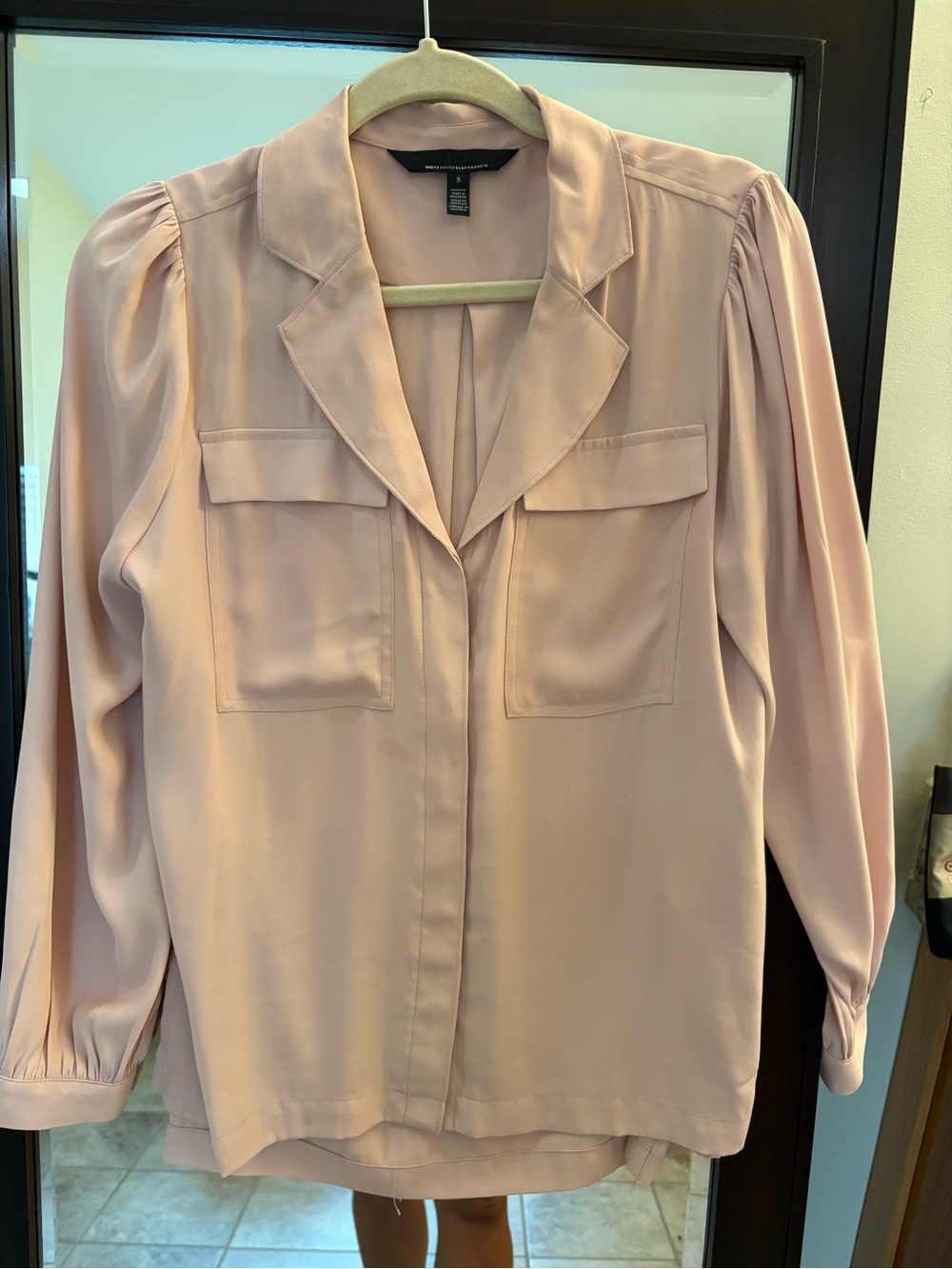 White House Black Market Pale Pink Blouse